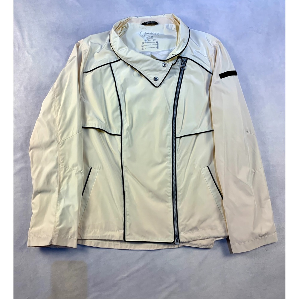 Calvin‎ Klein Performance Jacket Womens XL White Full Zip Lightweight
